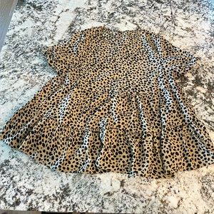 Cheetah print layered Blouse